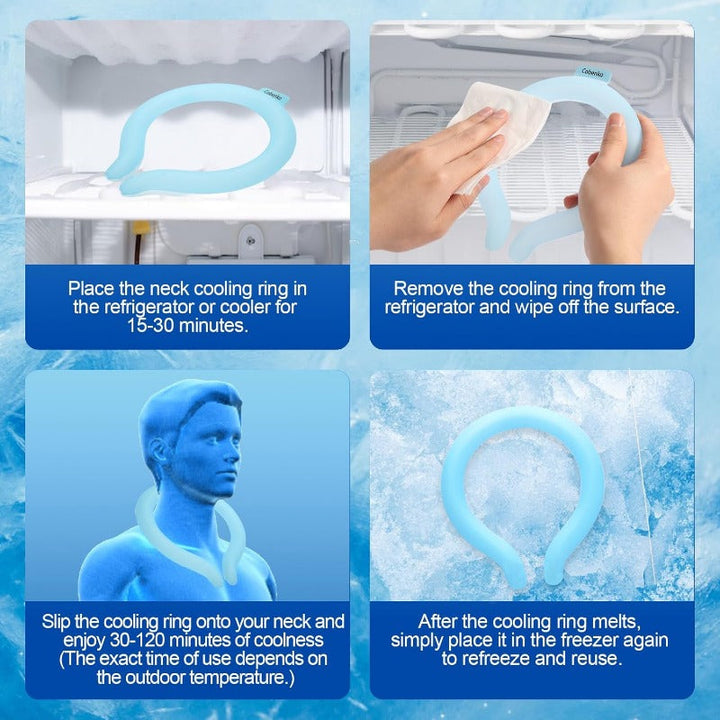 Reusable Cooling Neck Ring – Long-Lasting Sweat-Free Relief – Woyuosn