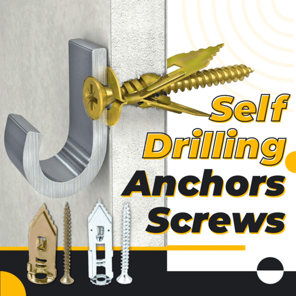 Drywall Anchors and Screws Kit – Heavy Duty Drilling Wall